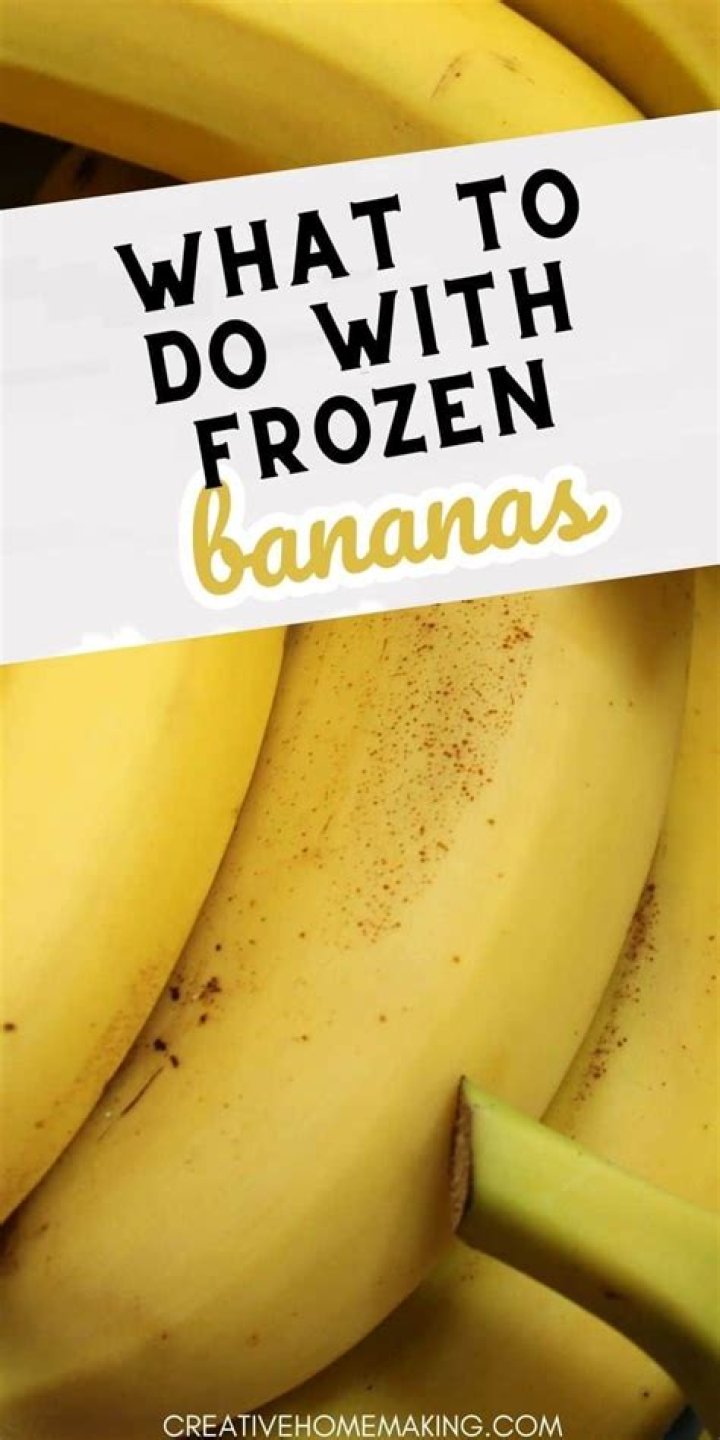 Are my frozen bananas still good?