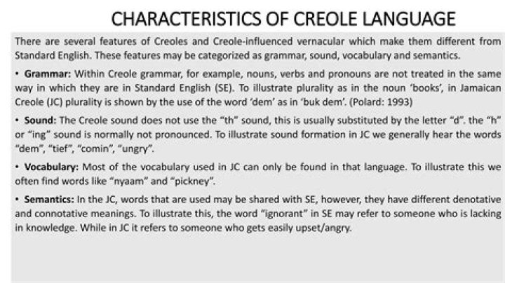 Are there English Creoles?