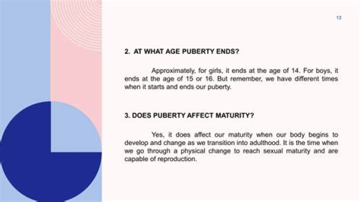 At what age puberty ends?