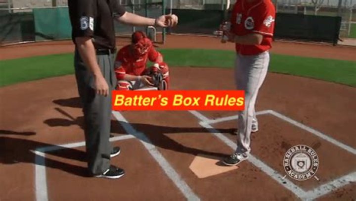 Can a batter step on home plate while batting?