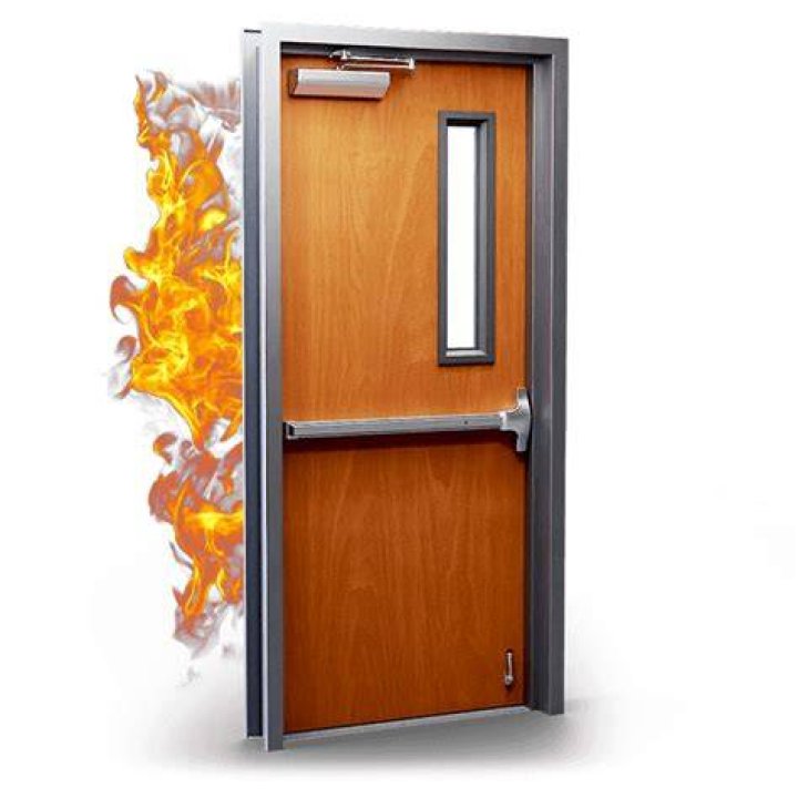 Can a fire rated door have a window?