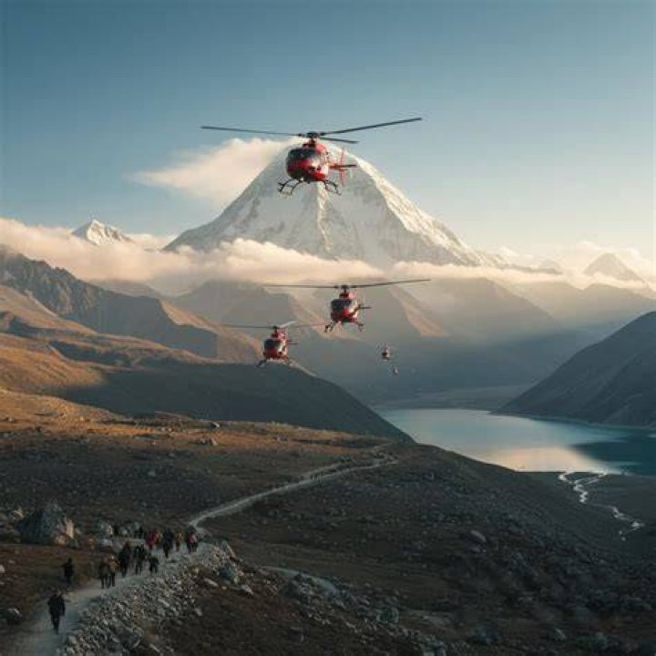 Can helicopter land on Mount Kailash?