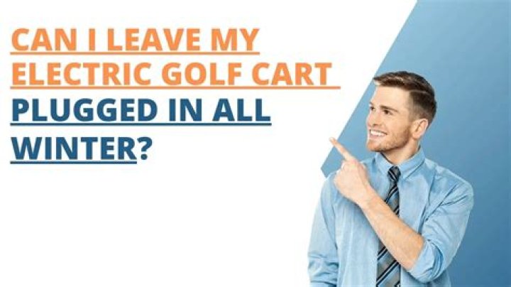 Can I leave my electric golf cart plugged in all winter?