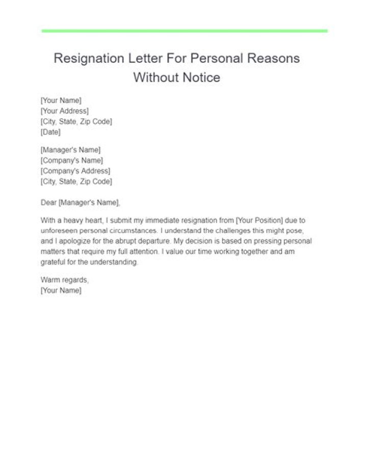 Can I resign with immediate effect due to stress?