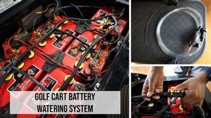 Can I spray my golf cart batteries with water?