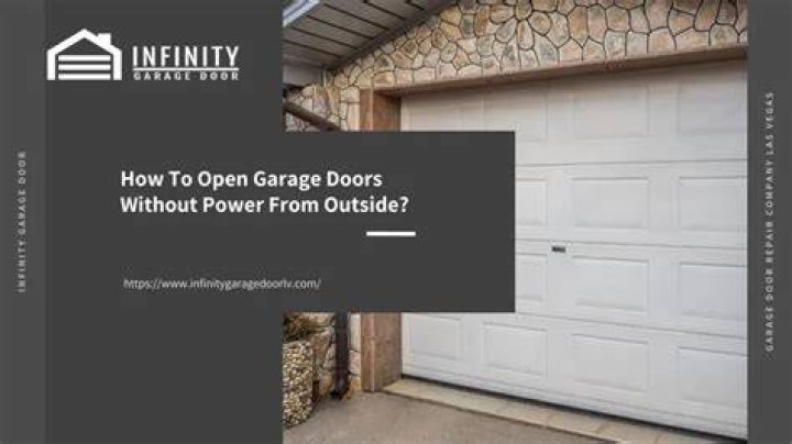 Can you open a garage door without power from the outside?