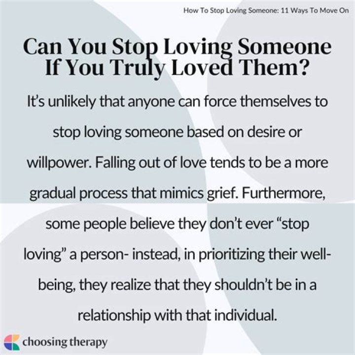 Can you stop loving someone then love them again?