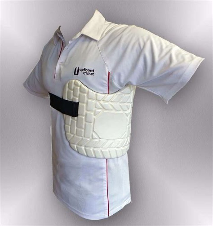 Do cricketers wear chest guards?