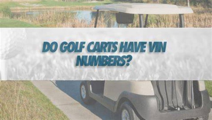Do golf carts have VIN numbers?