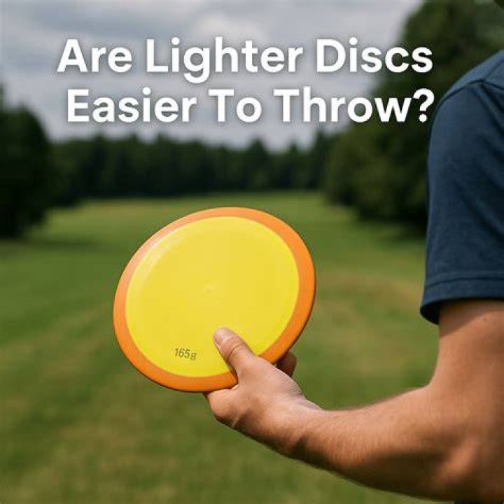Do lighter discs fly farther?