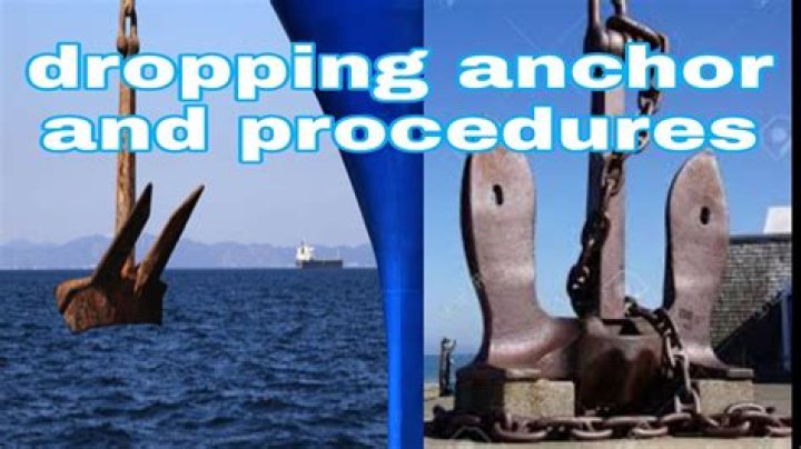 Do you drop anchor in a storm?