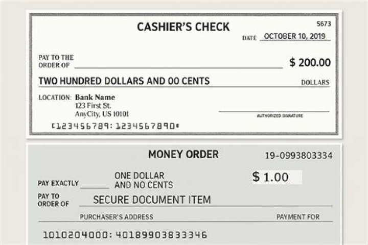 Does a cashier's check count as cash?