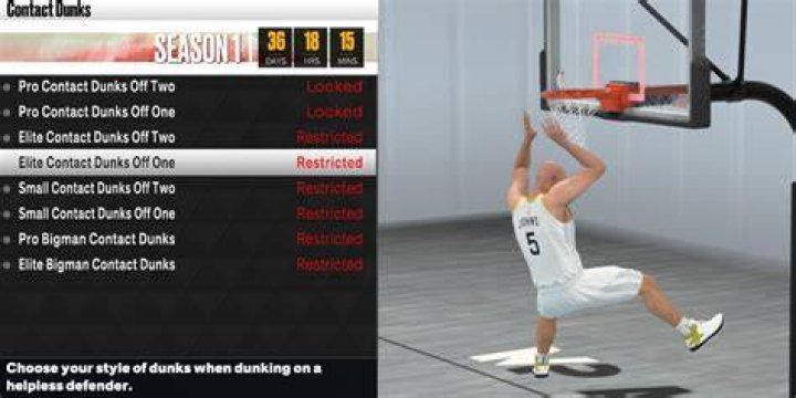 Does slithery finisher help with contact dunks 2k22?