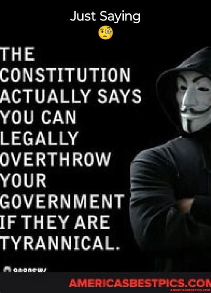 Does the Constitution say you can overthrow the government?