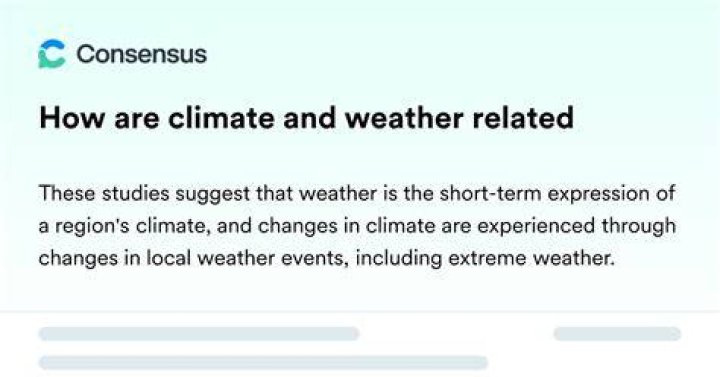How are climate and weather related?