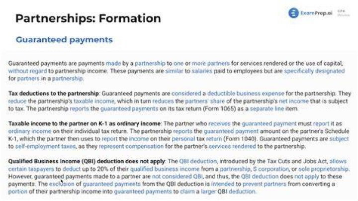 How are partners guaranteed payments taxed?