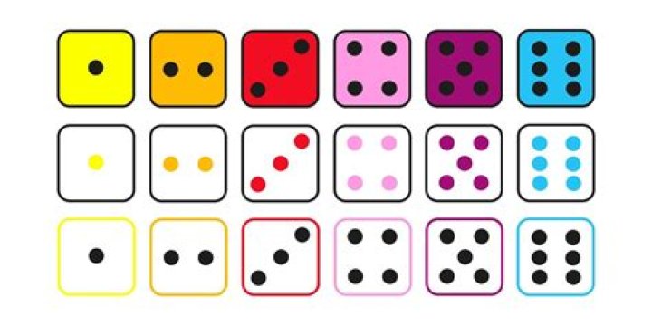 How are the dots on a dice arranged?