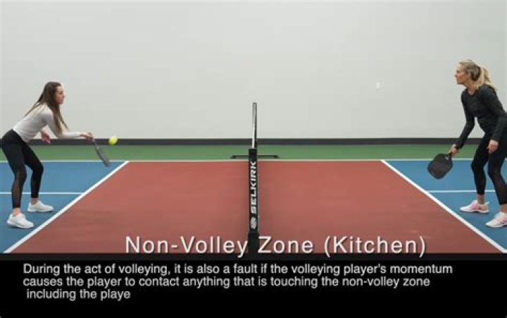 How big is the non volley zone in pickleball?