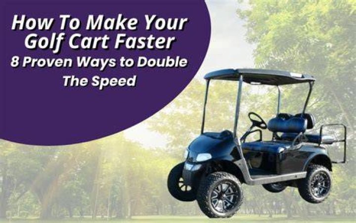 How can I make my gas golf cart go faster?