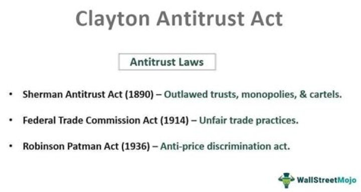 How did the Clayton Antitrust Act help regulate the economy?