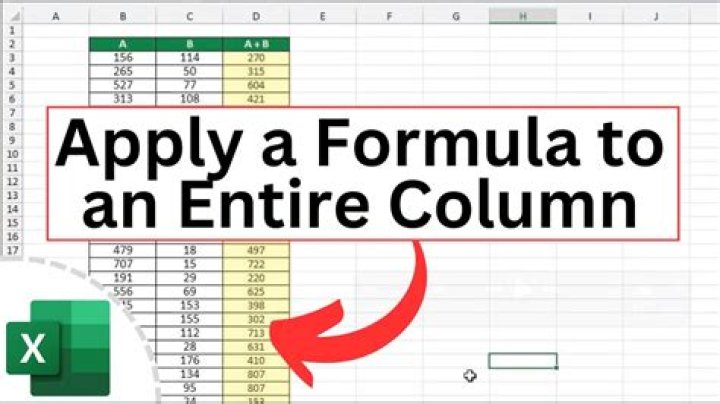 How do I apply a formula to an entire column?