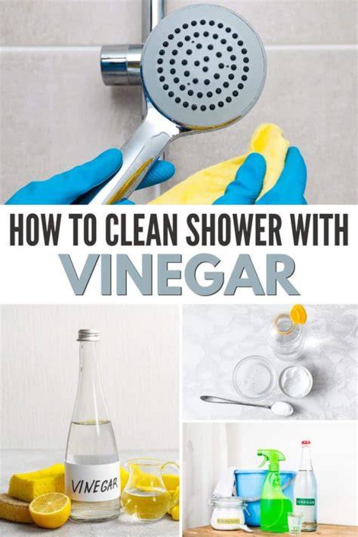 How do I clean my shower with vinegar and baking soda?