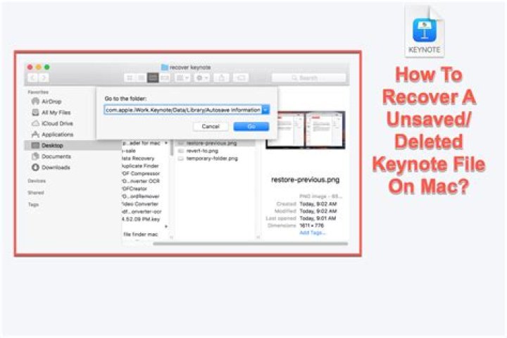 How do I find all Keynote files on Mac?