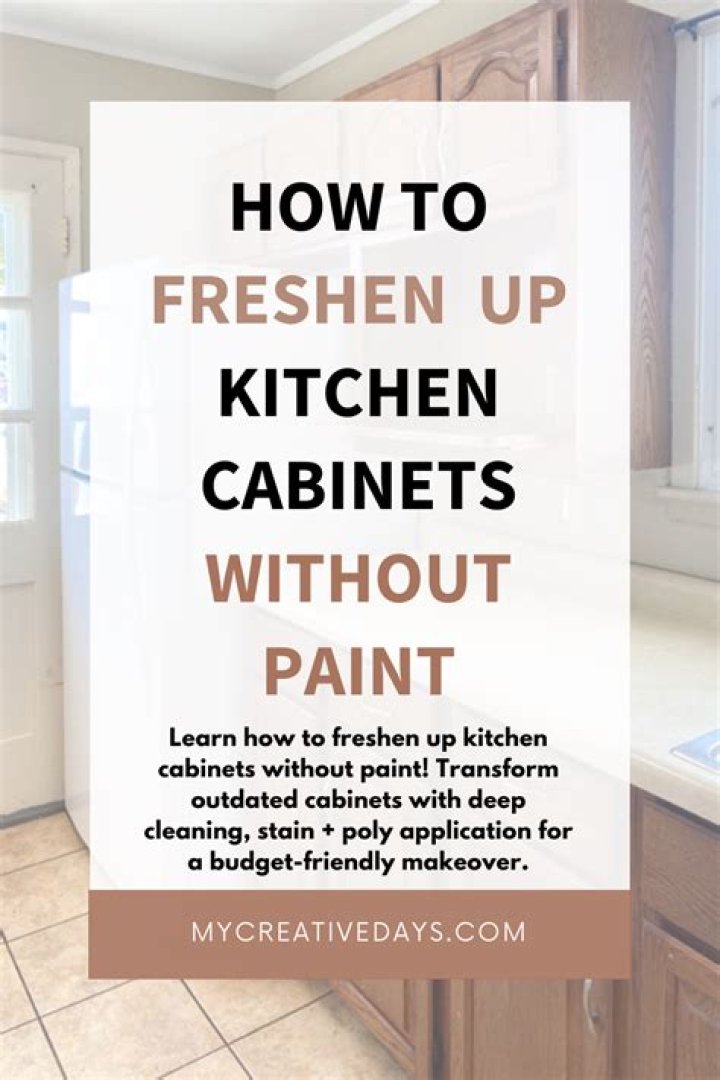 How do I freshen up my kitchen cabinets?