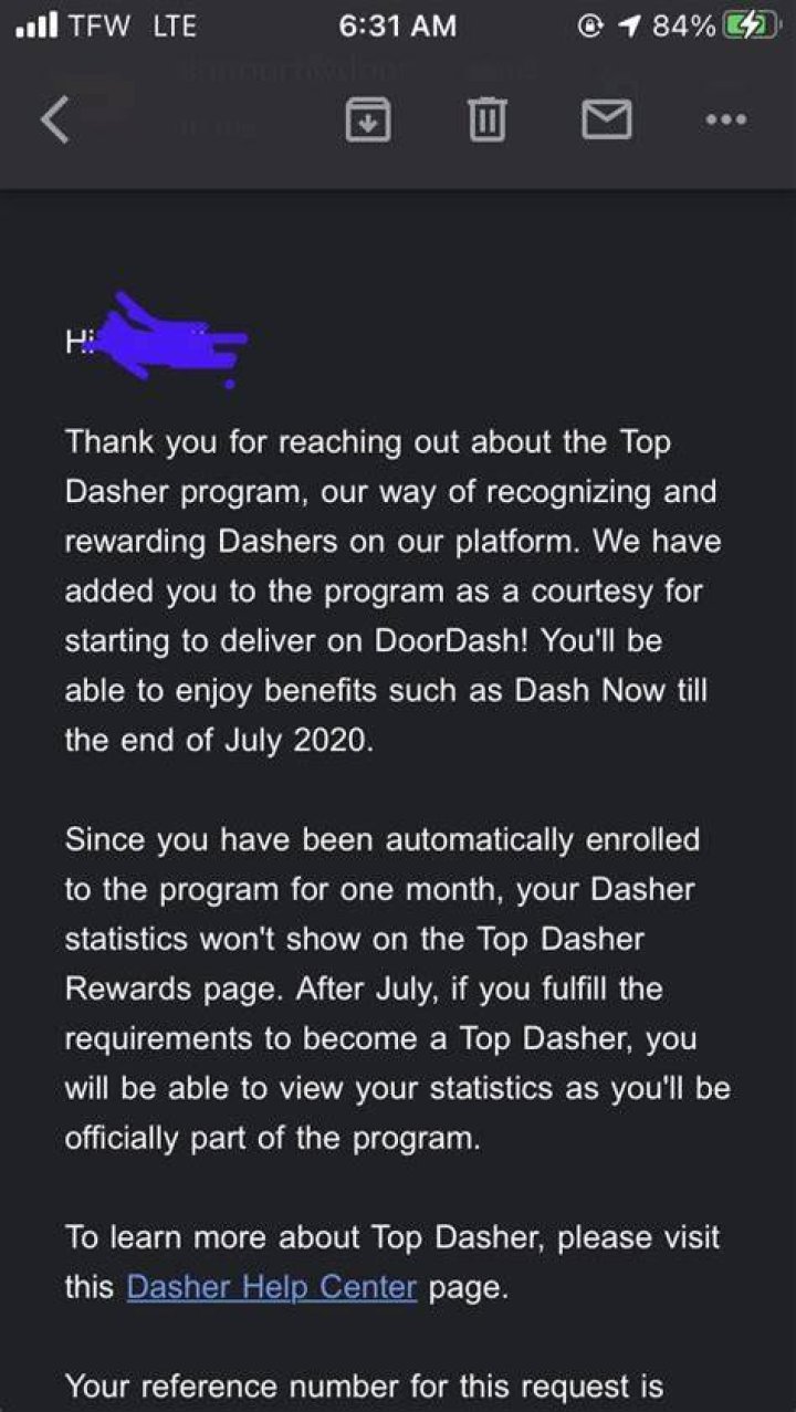 How do I know if Im a top Dasher?