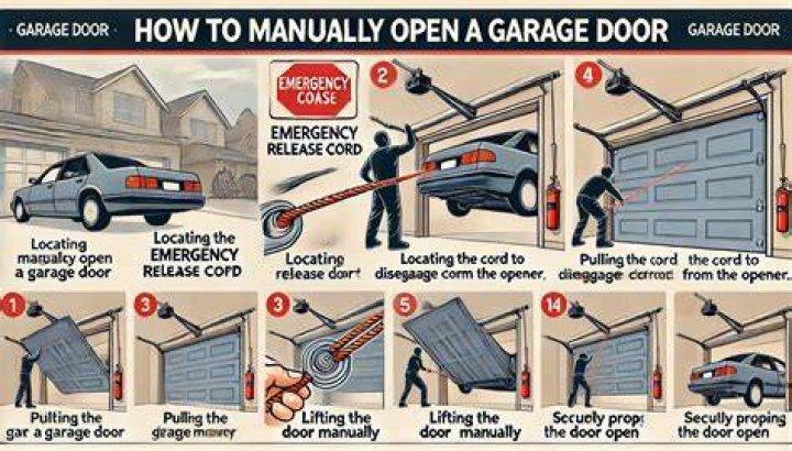 How do I open my garage door from the outside without power?