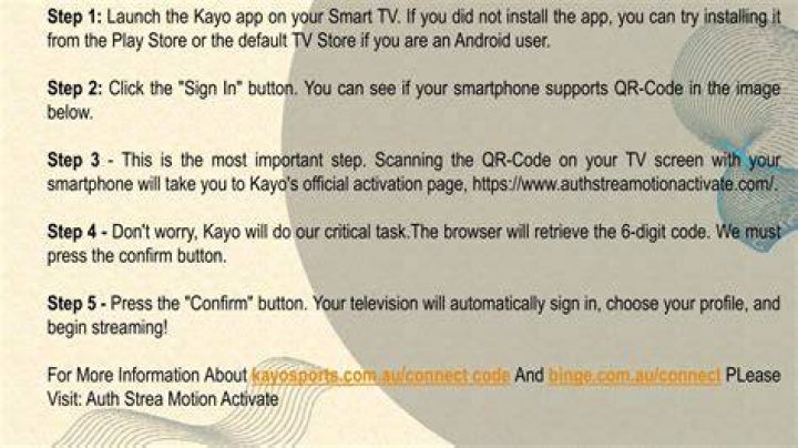 How do I stream Kayo to my TV?