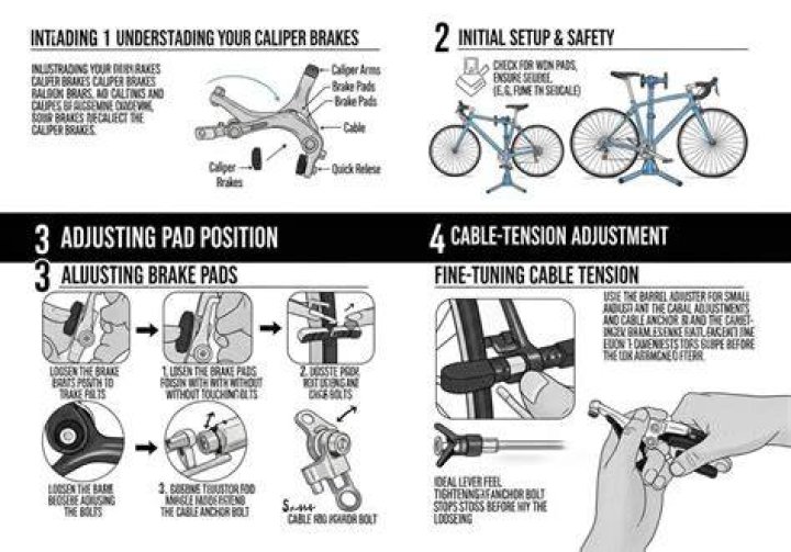 How do you adjust calipers on a bike?