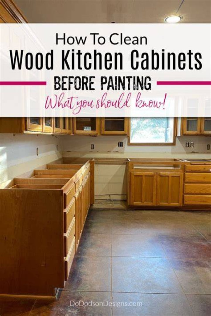 How do you clean the inside of wood cabinets?
