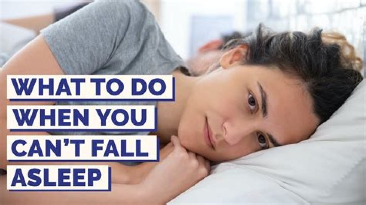 How do you fall asleep when you can't sleep?