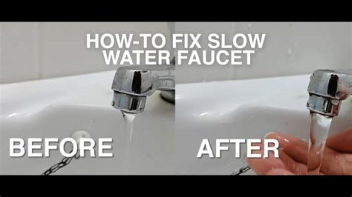 How do you fix a slow water faucet?