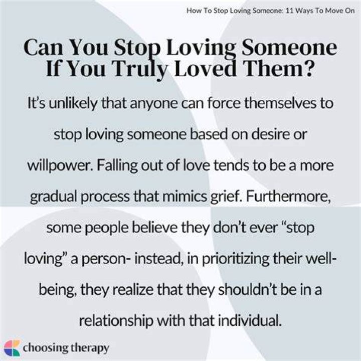 How do you forget someone and stop loving them?