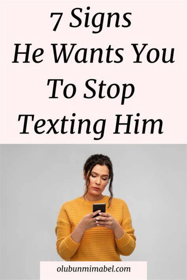 How do you get a guy to stop texting you without being mean?