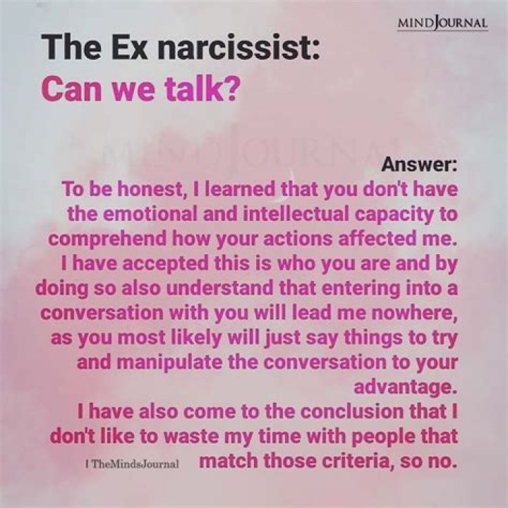How do you get a narcissist to talk to you again?