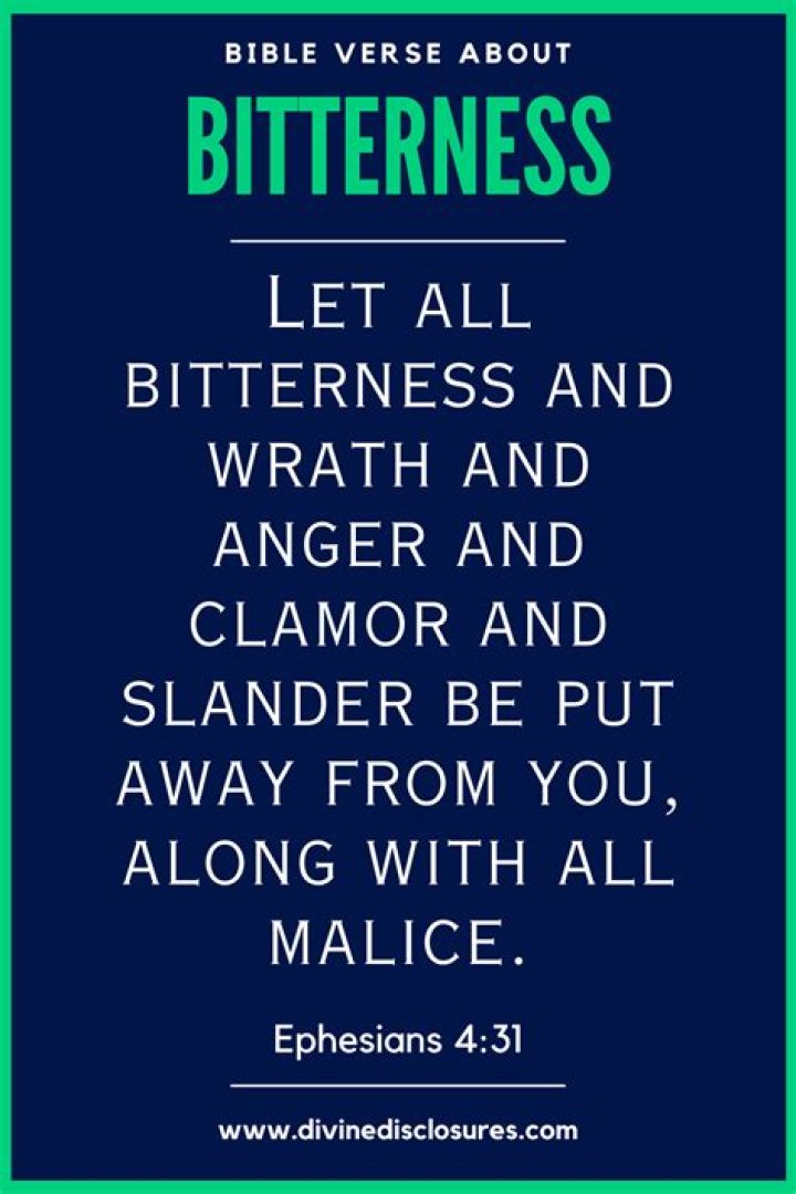 How do you get rid of bitterness and jealousy?