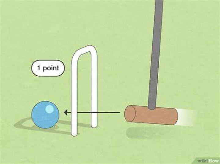 How do you hit a croquet ball?