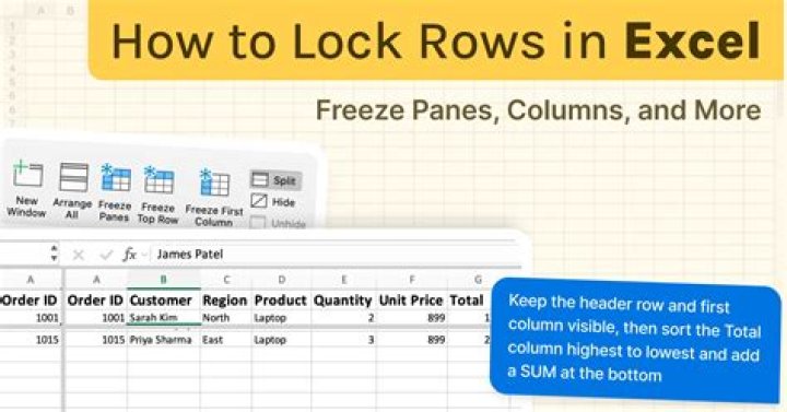 How do you lock rows in sheets for sorting?