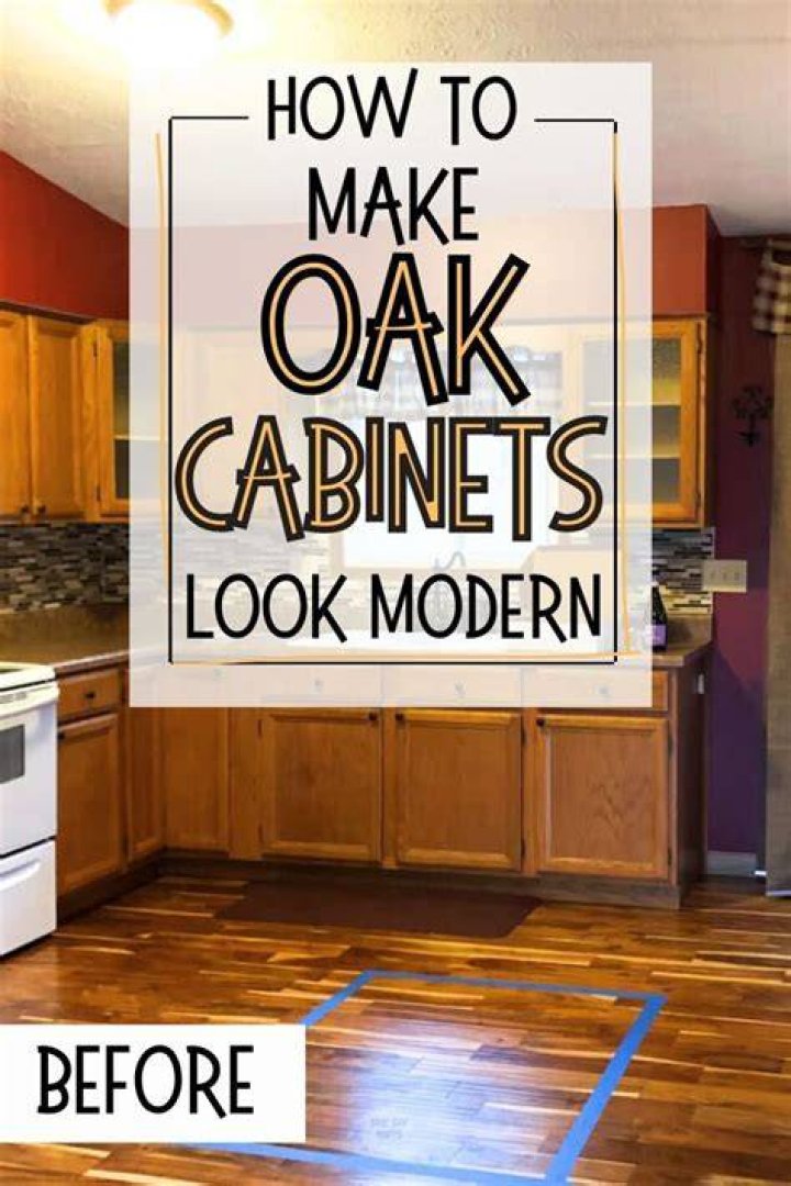 How do you make oak cabinets look modern?