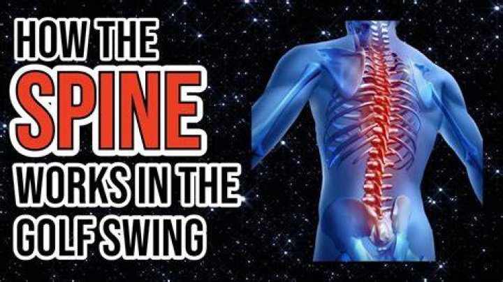 How do you prevent backward spine in golf?