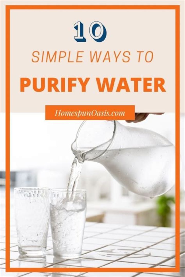 How do you purify tap water at home?