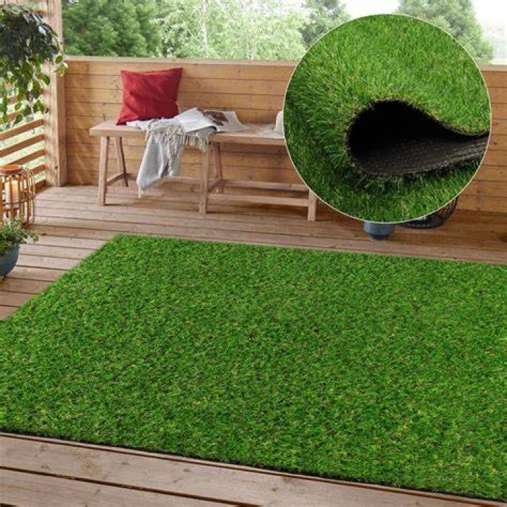 How do you secure artificial grass to wood?