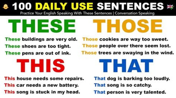 How do you use the word these in a sentence?