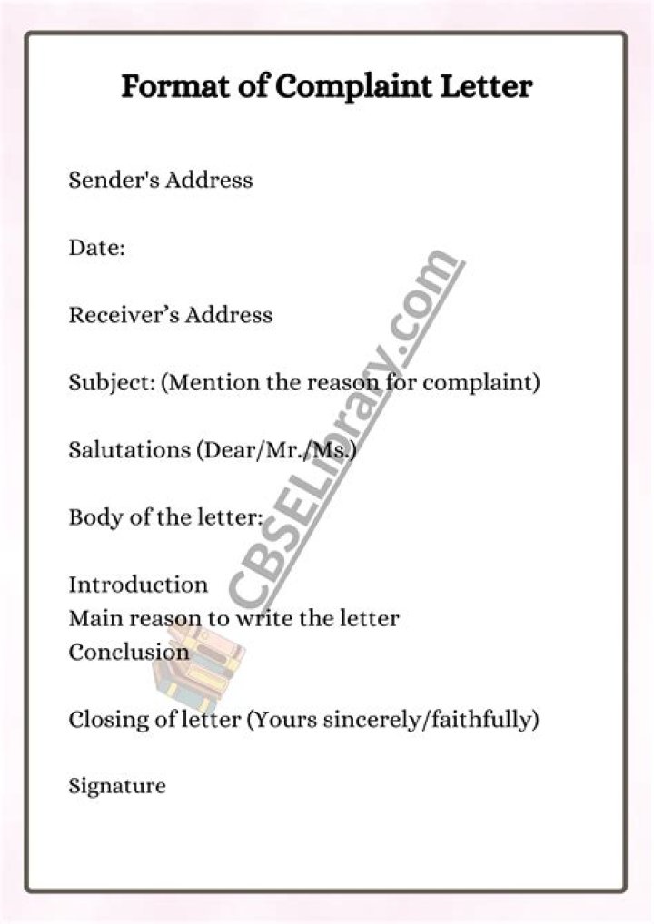 How do you write a complaint example?