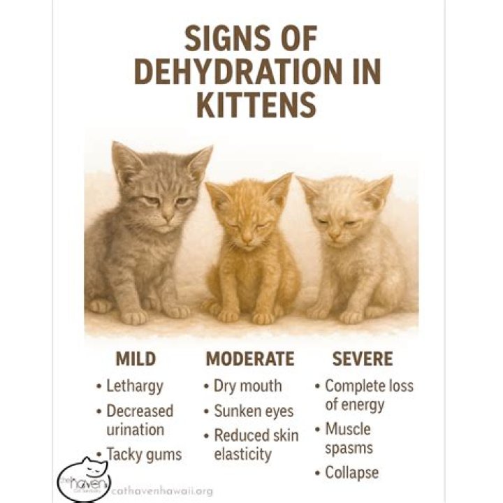How does a cat act when dehydrated?