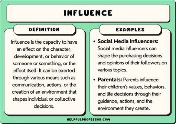 How does a person get influence?