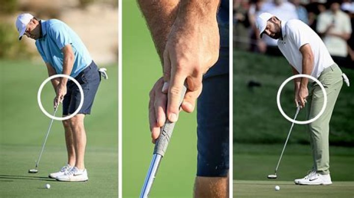 How does a tiger grip his putter?